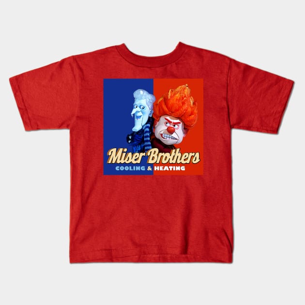 Heat Miser Brothers Kids T-Shirt by 6ifari